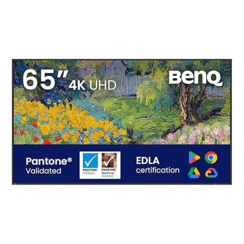Image of BenQ SL6504 Digital Signage Display 65 inch 4K UHD Pantone Validated, Android 13, 500 Nits, 24 /7, 50,000 hrs, Mac Color, Wi-Fi, HDMI, 12W x 2 Speakers, Landscape & Portrait, 3-Year Warranty