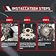 WOOSTAR Kettenrad Vorne 420-14 Zähne 17mm Ersatz für 50ccm 70ccm 90ccm 110ccm 125ccm Dirt Pitbike Minibike ATV 4 Wheeler Moped