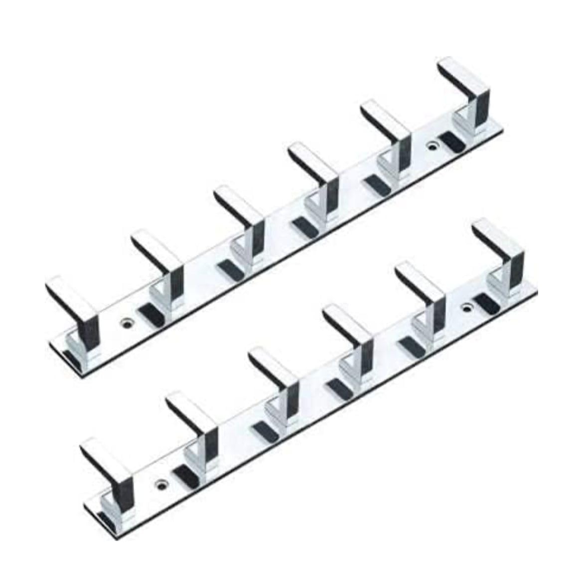 ARS Enterprises Stainless Steel 12 Pin Cloth Hanger for Wall, Hooks for Wall Heavy Duty, Wall hangings, Kitchen Accessories Items, Wall Hanger for Clothes, Clothes Hanging, Shirt Hanging (Pack of 2)-image-16