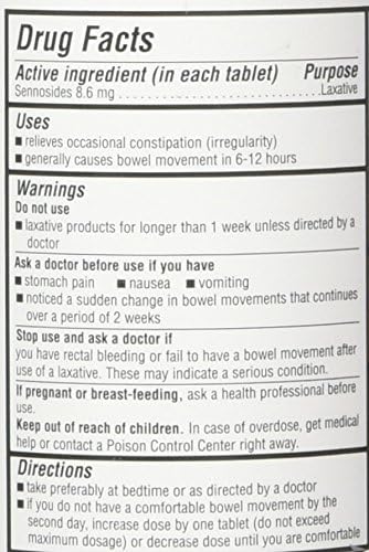 Miniatura 3 de Major Senna Laxante TABS SENNOSIDES-9 MG Brown 1000 Tabletas UPC 309046434801