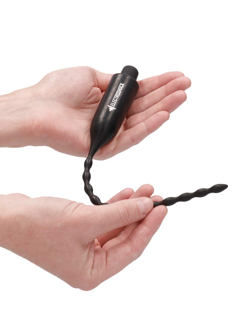 Shots ElectroShock - E-Stimulation Vibrating Urethral Sounding Plug - Black
