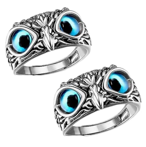 The Flourish Combo Owl Ring, For Unisex-Adult - Adjustable (B0CDQ72M2K) Amazon Price History, Amazon Price Tracker