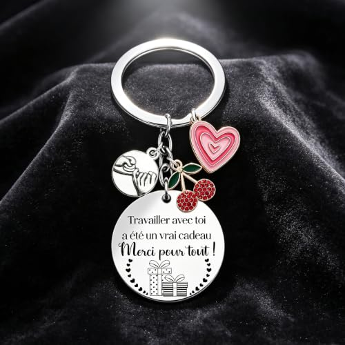 AIMINI Cadeau Collegue de travail femme Cadeau Collègue Porte Clef Collègue Cadeau DéPart Collègue Cadeau Retraite Femme Homme Original Cadeau Collegue De Travail Femme Cadeau Merci (4) – vue 5