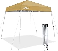 Vista 53 de EAGLE PEAK Tienda de campaña desplegable de patas inclinadas de 10 x 10 pies, fácil instalación para una persona, toldo de playa al aire libre
