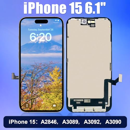 Image of for iPhone 15 Screen Replacement Kit, 6.1 inch FHD LCD Touch Display Assembly