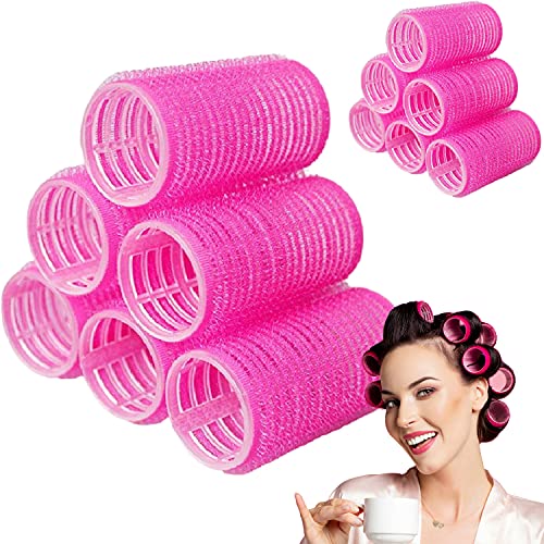 Hair Rollers, 12 Pack Self Grip Salon Hairdressing Curlers, Hair Curlers Sets, DIY Curly Hairstyle (Large)