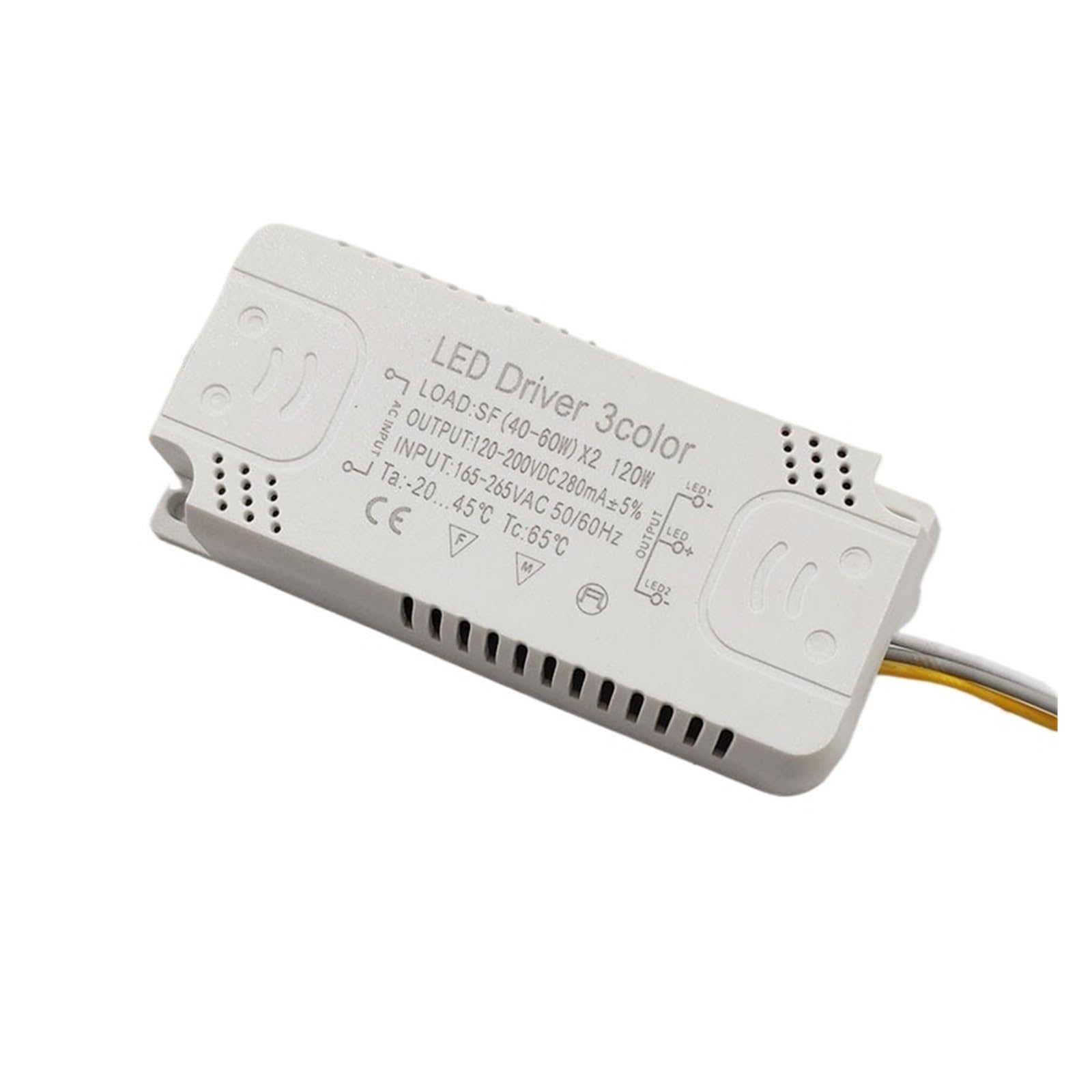 Adaptateur de pilote LED 40-60x2W 3pin - Transformateur non isolé AC 170-265V pour luminaire