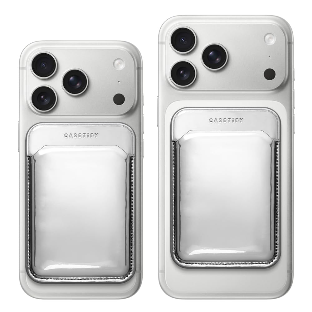 CASETiFY Snappy Pillow Wallet [Campatible with Magsafe] - Silver