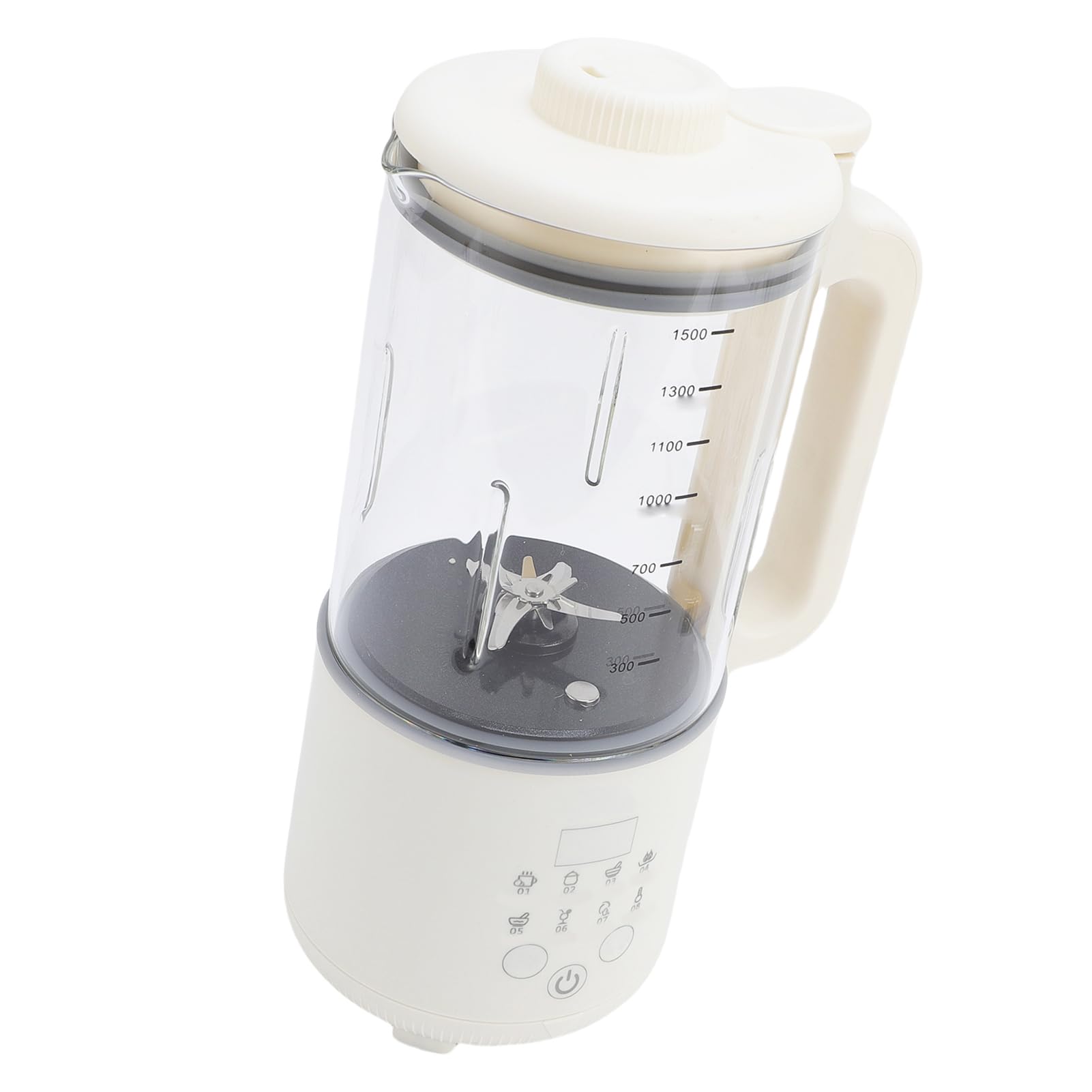 Pongnas Automatyczny Ekspres do Mleka Sojowego o Mocy 120 W i Pojemności 1500 Ml – 8-calowy Blender do Mleka Orzechowego Sojowego z Płatków Owsianych Migdałowych, Funkcja Automatycznego Utrzymywania