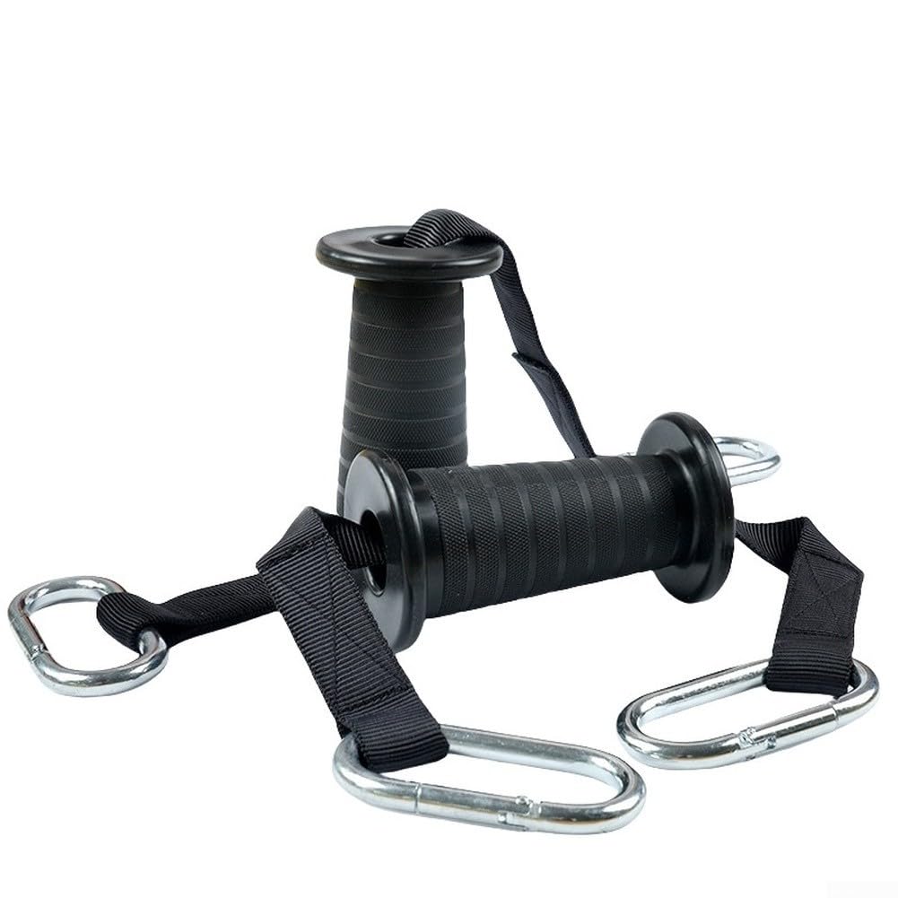 Impugnatura in corda di plastica per allenamento cardio e di forza, accessorio versatile per pulldown compatibile con macchine da palestra domestiche, design conico nero per allenamenti di isolamento