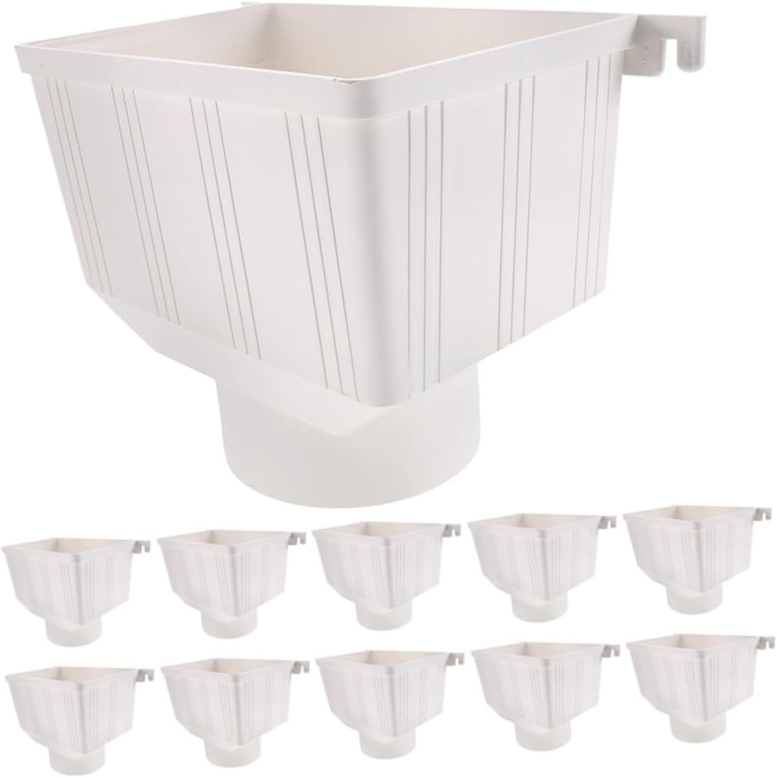 Artibetter PVC Downspout Diverter Kit Gutter Rainwater Collection System Flexible Drainage Adapter for Gutters Easy Install Downspout Filter Compatible