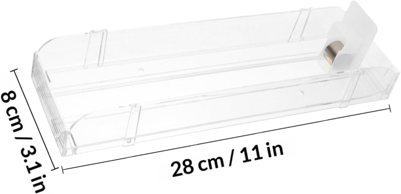 4pcs Automatic Dispenser Showcase for Supermarket Clear Display Holder -Push Function for Convenient Retail Organization