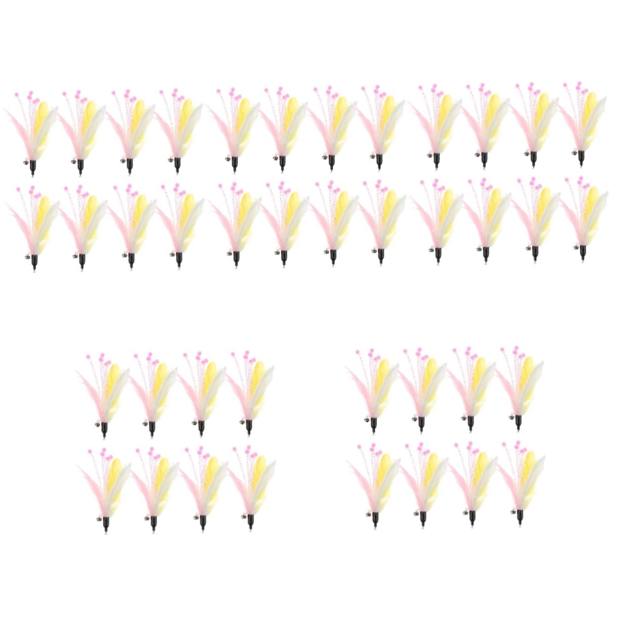 Happyyami 40pezzi Giocattoli Interattivi Per Gatti Con Piume Sostituibili Di Ricambi Per Cannette Da Gioco Sicuri e Resistenti Per Gioco e Interazione Con Tuo Felino