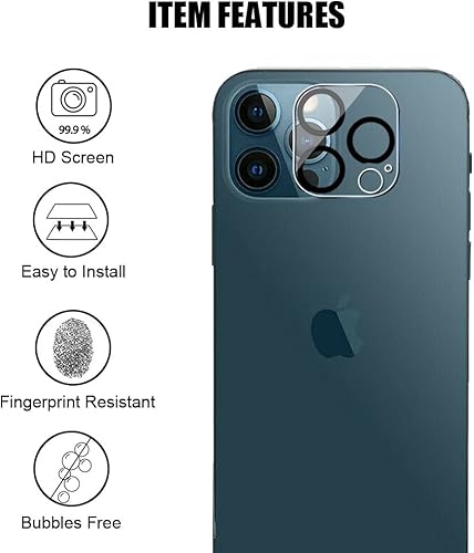 Miniatura 5 de UZWZW (2+2+2) para iPhone 12 Pro (6.1 pulgadas) (paquete de 2) HD transparente y (2 unidades) anti espía privado protector de pantalla de privacidad
