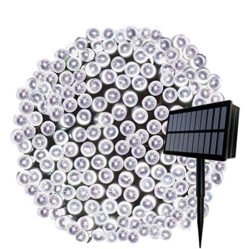 FANSIR Solar String Lights, 164ft 500 LED Outdoor String Solar Powered Fairy Lights Waterproof 8 Modes Garden Decorative Light for Tree, Patio, Garden, Yard, Home, Wedding, Party(Cool White)