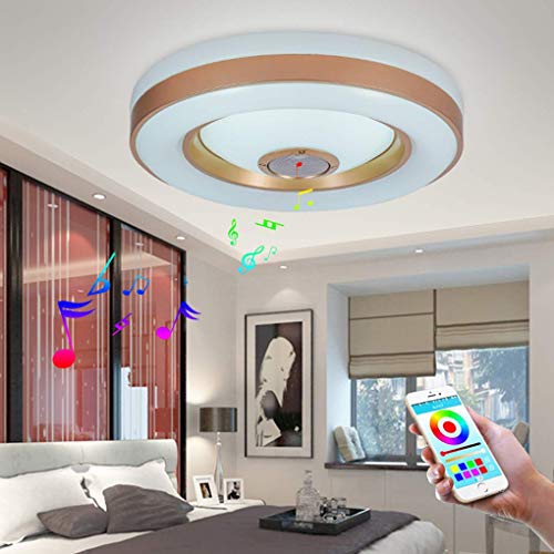 Preisvergleich Produktbild BYDXZ 26W LED Deckenleuchte Integrierter Bluetooth-Musiklautsprecher und RGB-Farbwechsel-Deckenleuchte Moderne Runde Acryl-Deckenbeleuchtung für Schlafzimmer Restaurant Wohnzimmer Esszimmer Kindergart
