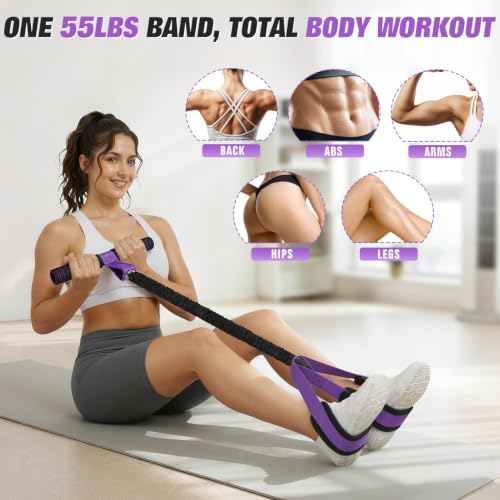 Image of Upgraded Pedal Resistance Band with Handles, Foot Pedal Resistance Bands for Women, Core Abs Leg Training, Exercise Bands for Full Body Workout Fitness, Home Gym Equipment, Pilates & Physical Therapy