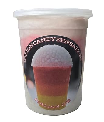 Italian Ice Gourmet Cotton Candy - Cotton Candy Sensations White Lime, Cherry, Mango and Lemon