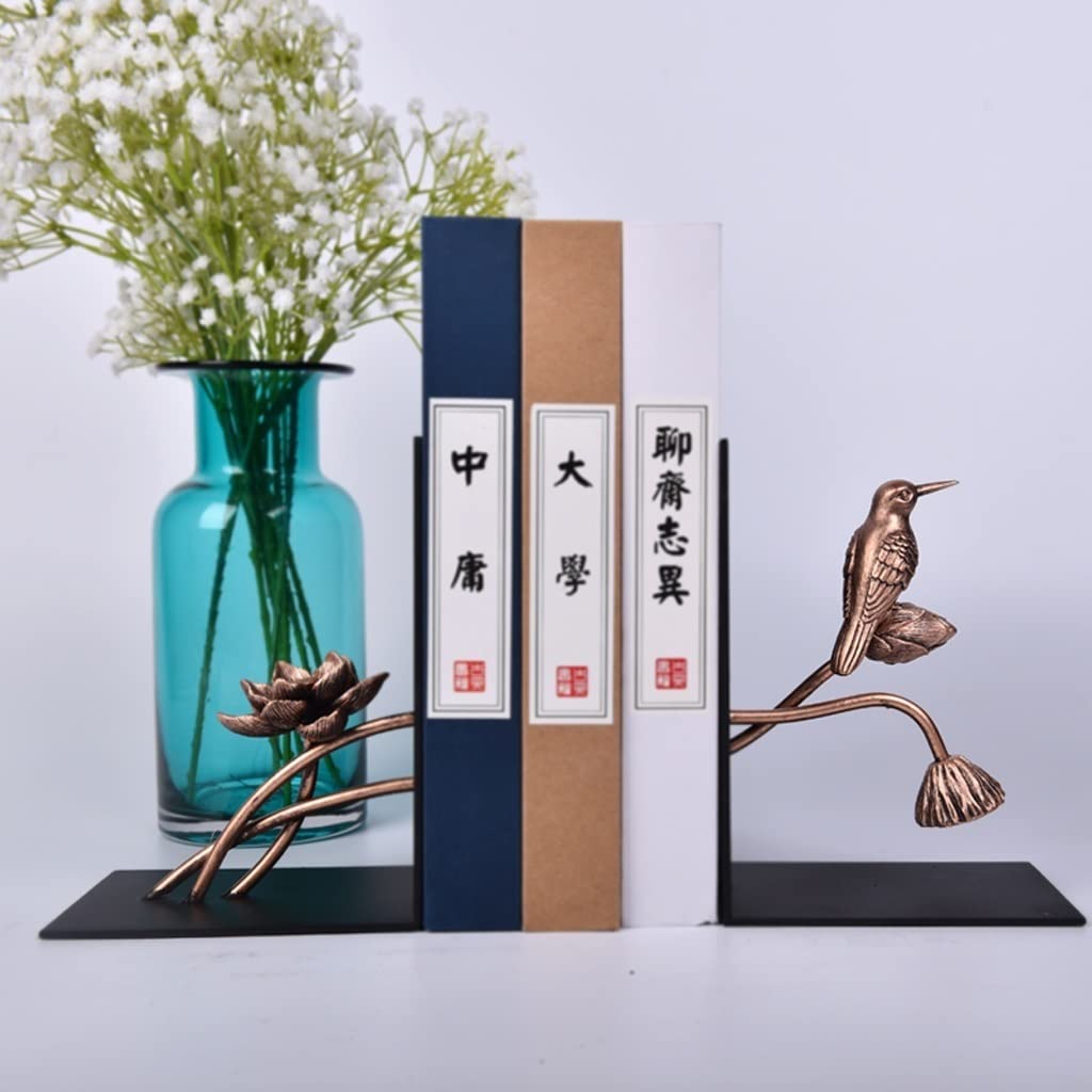 Bookend Metalowe podpórki na książki Klips do książek Kreatywny i model ptaka, Idealny do dekoracji gabinetu, biura, sypialni Końcówki do książek na półki Książki dekoracyjne/145