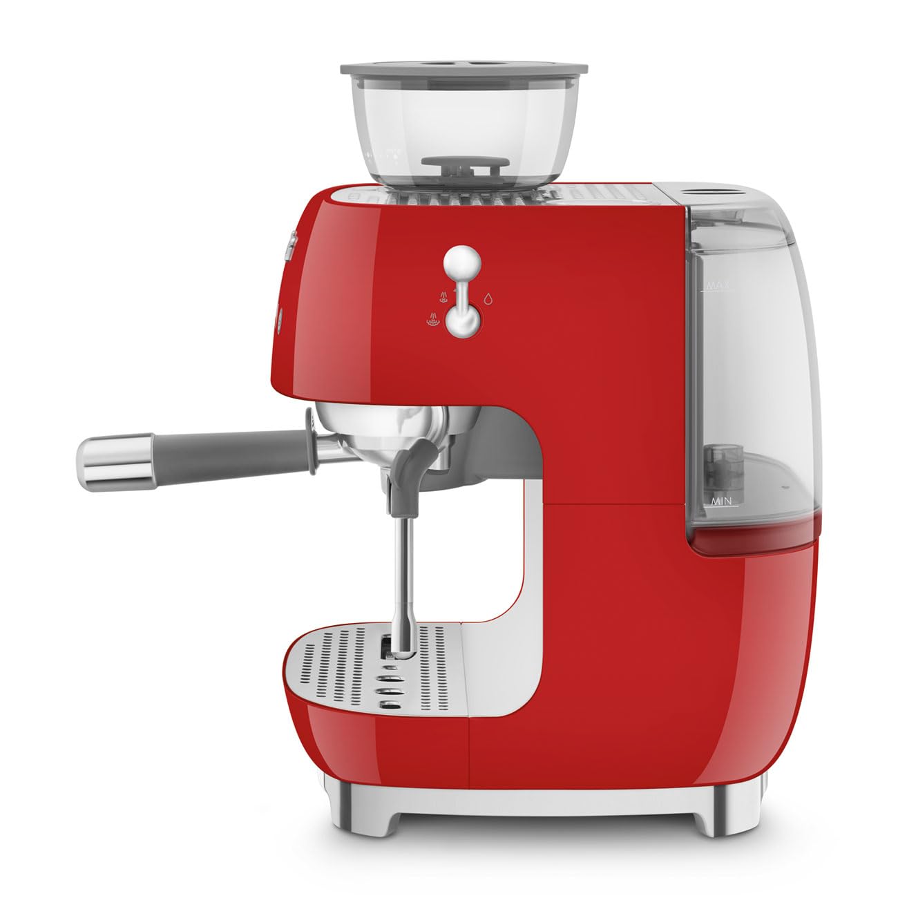 Smeg EGF03RDEU espresso coffee machine, bean-to-cup machine 50s Style, red