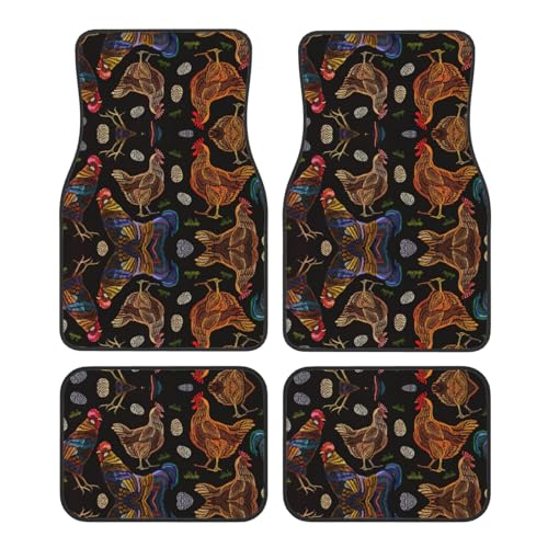 Tapis de voiture imprimé poule universels pour berline et SUV