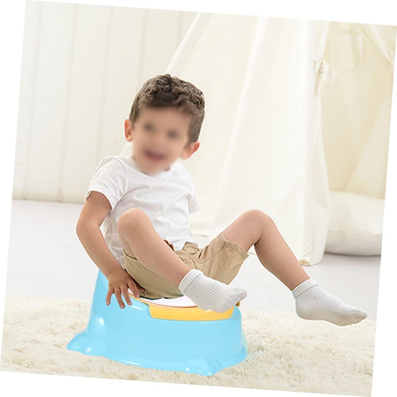 ORFOFE Lovely Toddler Potty Training Toilet Seat Removable Bowl Easy Cleaning Realistic Design Boys Girls