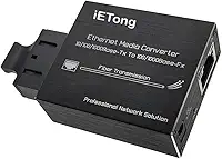 Conversor de mídia de fibra Mini Gigabit RJ45, 10/100/1000Base-Tx para 100/1000Base-Fx Dual SC Fiber Single-Mode, módulo de fibra integrado de até 20 km