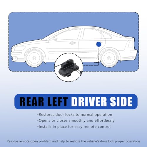 Image of Door Lock Actuator Rear Left Driver Side 81410-0W000 | Compatible with 2010-2012 Hyundai Santa Fe
