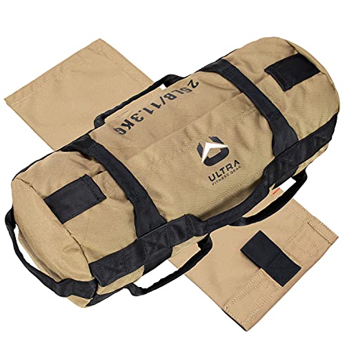 Ultra Fitness Workout Exercise Sandbags – Heavy Duty Sand-Bag, Functional Strength Training, Dynamic Load Exercises, WODs, General Fitness and Military Conditioning