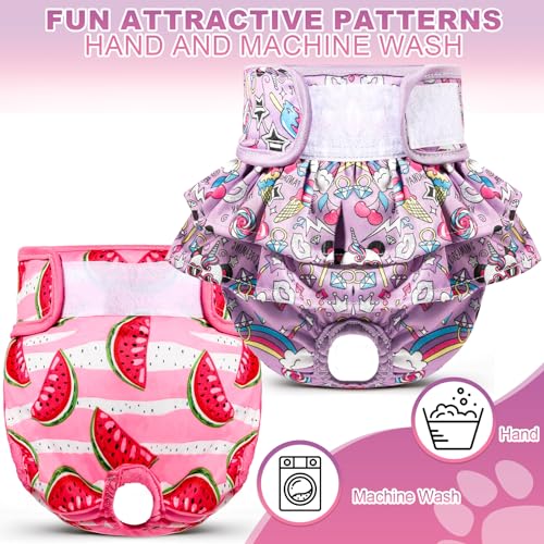 Image of XPCARE Reusable Dog Diapers - 2 Packs Absorbent, Leak-Proof for Female Dogs (Medium)