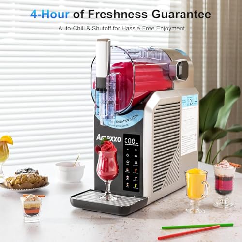 Image of Slushie Machine for Home 15-60Mins - 88oz Slushy Machine Maker No Ice Needed Self Cleaning, Frozen Drink Machine, 7 Preset Programs for Margarita, Frappes, Milkshakes, Soda, Fruit Juice Slushies