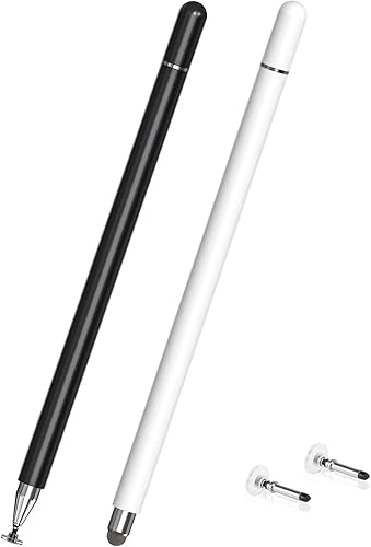 Miniatura 8 de Lápiz óptico para pantallas táctiles, disco magnético 2 en 1 y punta de fibra para iPad con tapa magnética, compatible con todas las pantallas