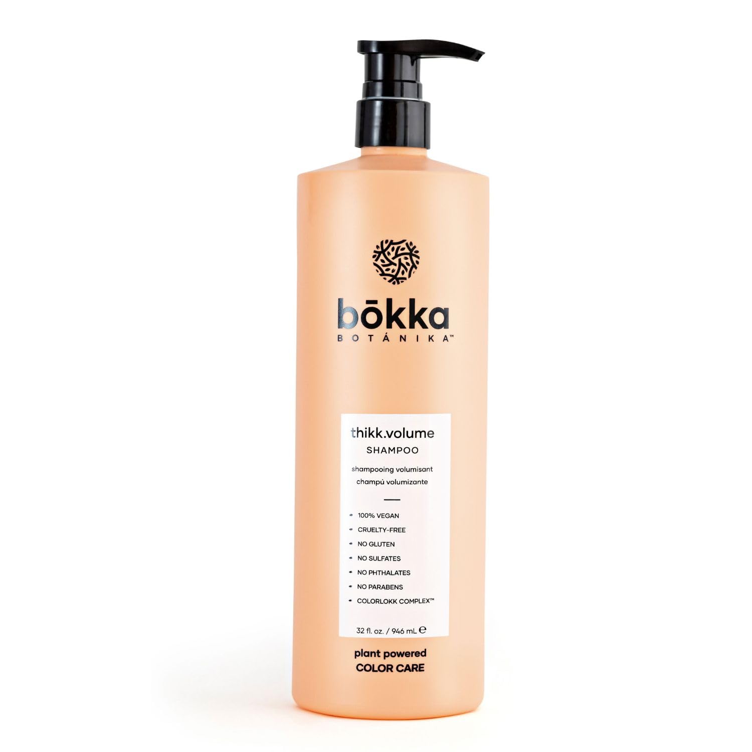 Bokka Botanika Plant Powered Color Care Thikk.Volume Shampoo 32oz/946ml