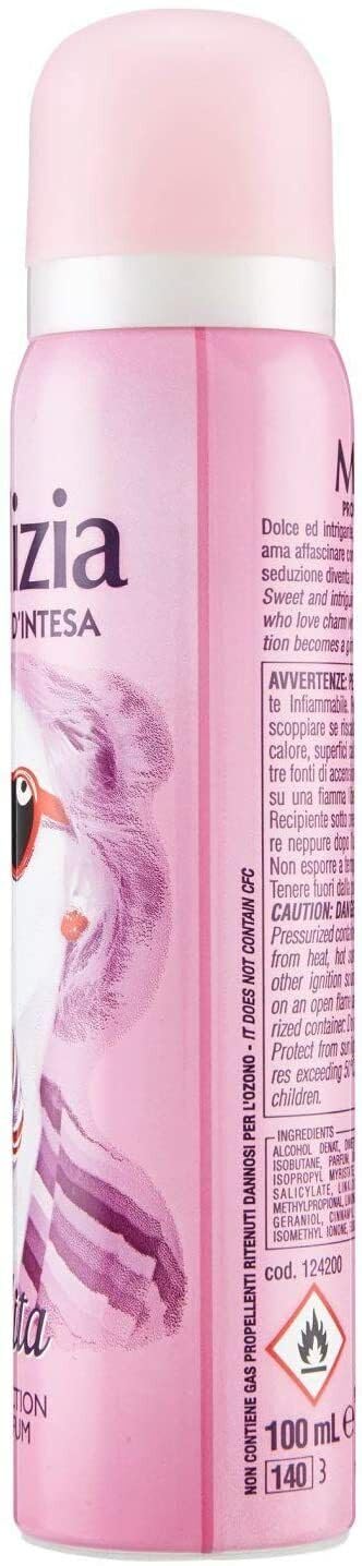 MALIZIA - Deodorante Donna Lolita Seduction Profumo, deodorante spray da donna, 100 ml + portachiavi gratuito Beni Culinari