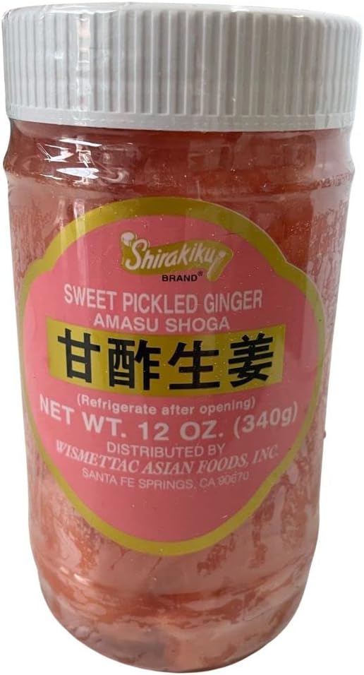Shirakiku Sweet Pickled Ginger (Amasu Shoga) 12oz/340g (CL) - (pack of 6)