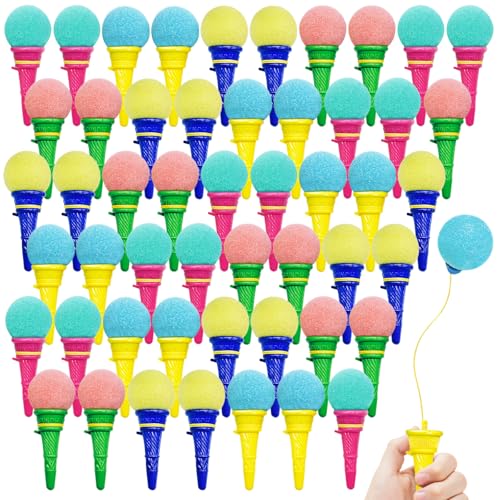 Image of Juuxncgv 50 Pcs 4 Inch Ice Cream Shooters Toy, Mini Ice Cream Cone Shooter Toys Kids, Carnival Prize
