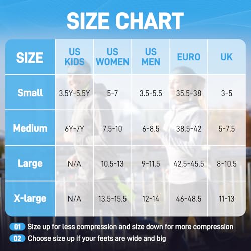 IRAMY Compression Ankle Support Crew Socks Men Women Coolmax Wicking Plantar Fasciitis Relief Running Hiking Socks 3 Pairs 7