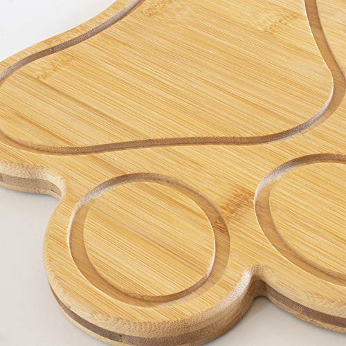 Tabla de cortar en forma de pata de perro y bambú miniatura 6