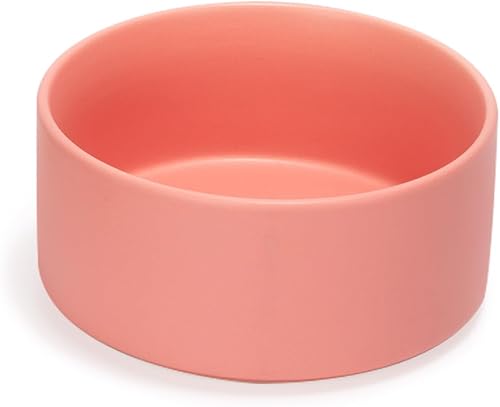 Miniatura 17 de SPUNKYJUNKY Tazón de cerámica de 28.7OZ para perros y gatos, moderno y bonito cuenco de agua con peso para reemplazo, color blanco (1 paquete)