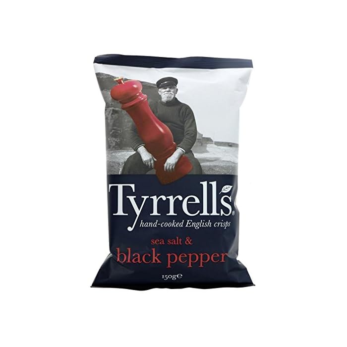 Buy Tyrrells Hand Cooked English Crisps Sea Salt & Black Pepper (150g