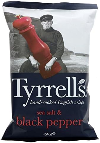 Tyrrell's Sea Salt & Black Pepper Chips 6x150g
