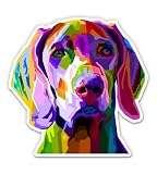 Weimaraner Pop Art Geometric - 7" Vinyl Sticker - for Car Laptop I-Pad - Waterproof Decal