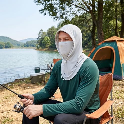 Cooling Balaclava Face Mask Sun UV Protection Hood Full Head Mask Face Cover with Breathable Holes for Cycling Fishing — view 6