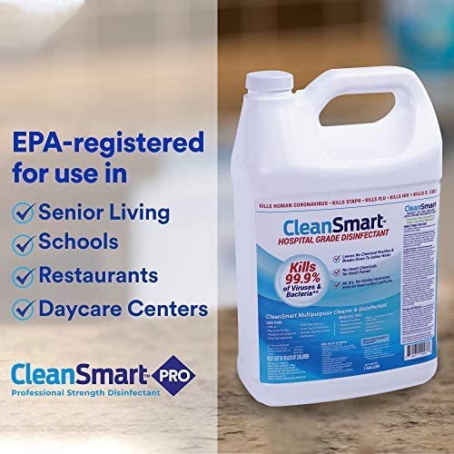CleanSmart Hospital Disinfectant, Kills 99.9% of Viruses and Bacteria, Hypochlorous Acid Technology, EPA Registered, 4 Gallons (HOCL) - Thumbnail 3