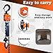 YATOINTO Mini Lever Chain Hoist 1/4 Ton 550 lbs Lever Hoist 10 ft Ratchet Chain Puller Hoist 2 Heavy Duty Hooks Industrial Grade Steel Construction
