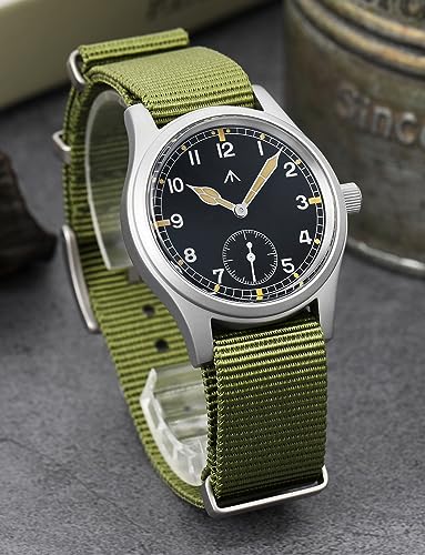 Image of TACTICAL FROG Militado D12 Military Mens Watch VD78 Quartz Sapphire Crystal C3 Super Luminous 36mm Dial Military-Style Dress Watches, 100M Waterproof