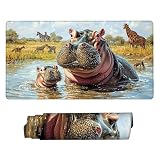 Tappetino per Mouse Gaming XXL 600 x 300 mm – Ufficio Mousepad Grande – Migliora la Velocità e la Precisione – Tenuta Stabile – Lavabile – per Ufficio Accessori Scrivania (animali ippocampo) G-165