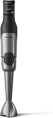 Batidora de mano Philips Serie 5000-1 200 W de potencia. Tecnología ProMix. Indicador LED de velocidad. Control sin esfuerzo. Diseño compacto. Fácil de limpiar. Negro (HR2681/00)