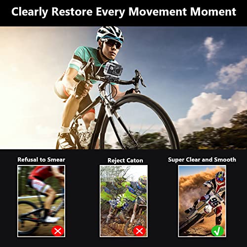 Topiky 1080P Sports Camera,30m Waterproof 140° Wide Angle Action Camcorder with 2in TFT LCD HD Screen,Single Shoot and Snapshoot Function(Black) - Image 6