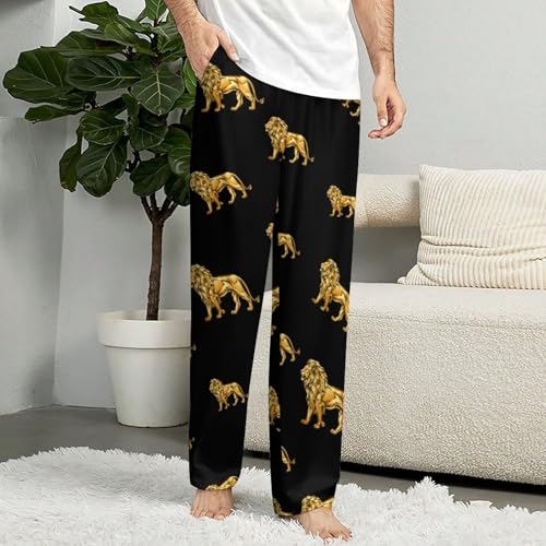 Golden Lion Men's Pajama Pants Lightweight Pjs Bottoms Sleep Lounge Pant with Pocket Drawstring4